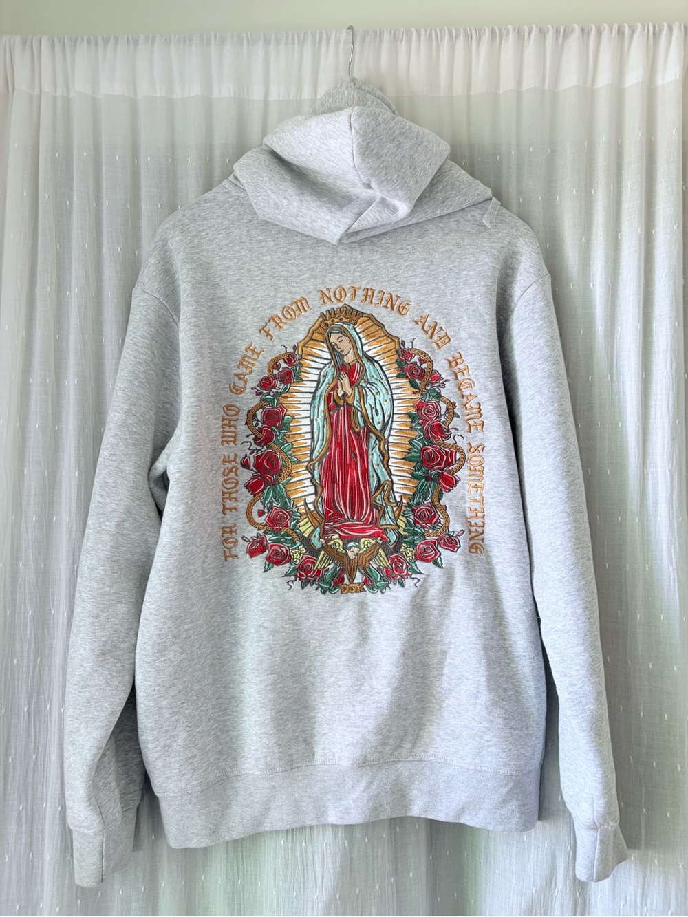 DGK Grey Embroidered Guadalupe Hoodie Mens